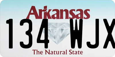 AR license plate 134WJX