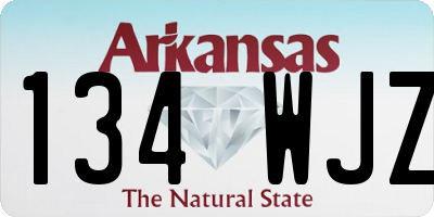 AR license plate 134WJZ