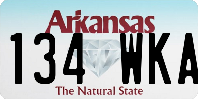 AR license plate 134WKA