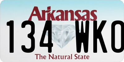 AR license plate 134WKO
