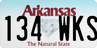 AR license plate 134WKS