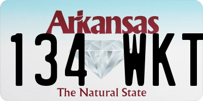 AR license plate 134WKT