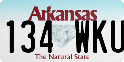 AR license plate 134WKU