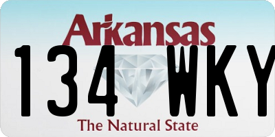 AR license plate 134WKY