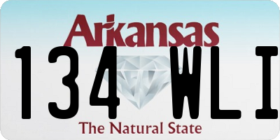 AR license plate 134WLI