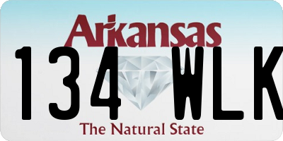 AR license plate 134WLK