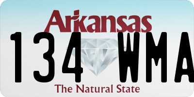 AR license plate 134WMA