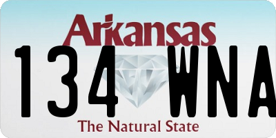 AR license plate 134WNA