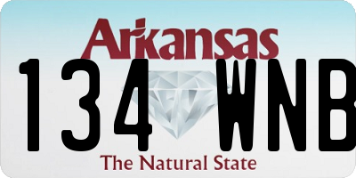 AR license plate 134WNB