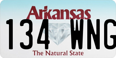 AR license plate 134WNG