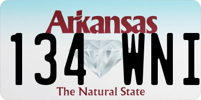 AR license plate 134WNI