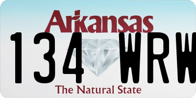 AR license plate 134WRW
