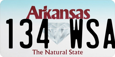 AR license plate 134WSA