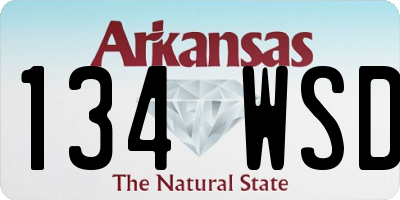 AR license plate 134WSD