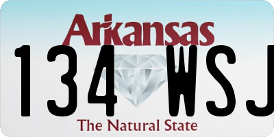 AR license plate 134WSJ