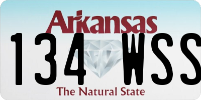 AR license plate 134WSS