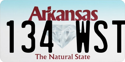 AR license plate 134WST