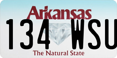 AR license plate 134WSU