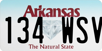 AR license plate 134WSV