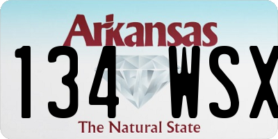 AR license plate 134WSX