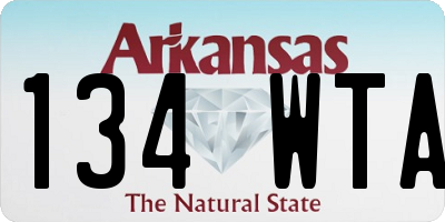 AR license plate 134WTA