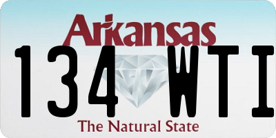 AR license plate 134WTI