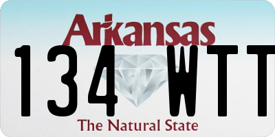 AR license plate 134WTT