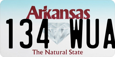 AR license plate 134WUA