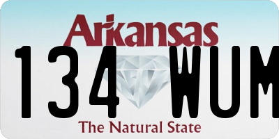 AR license plate 134WUM