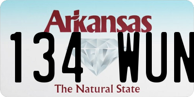 AR license plate 134WUN