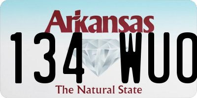 AR license plate 134WUO