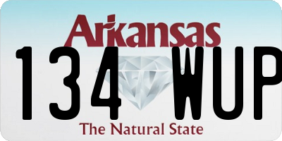 AR license plate 134WUP