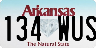 AR license plate 134WUS