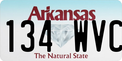 AR license plate 134WVC