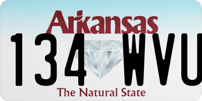 AR license plate 134WVU