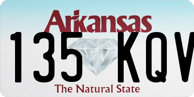 AR license plate 135KQV