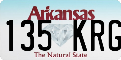 AR license plate 135KRG