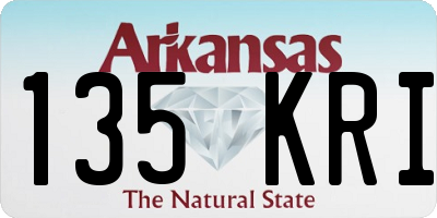 AR license plate 135KRI