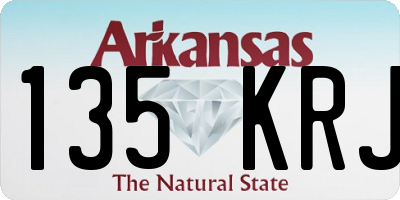 AR license plate 135KRJ