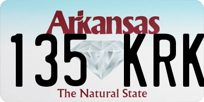 AR license plate 135KRK