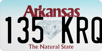 AR license plate 135KRQ