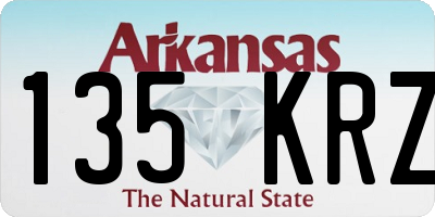 AR license plate 135KRZ
