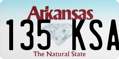 AR license plate 135KSA