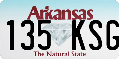 AR license plate 135KSG