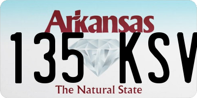 AR license plate 135KSV