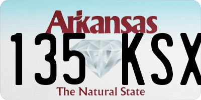 AR license plate 135KSX
