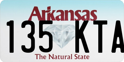AR license plate 135KTA