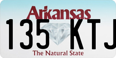 AR license plate 135KTJ