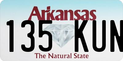 AR license plate 135KUN