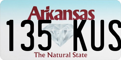 AR license plate 135KUS